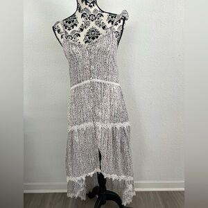 POL Asymmetrical Black and White Dress small